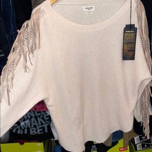 Zadig and voltaire sweater with fringed sleeves
